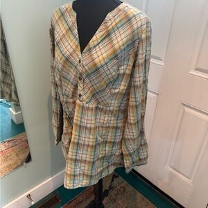 Royal Robbin’s Plaid Button-Down Women’s Tunic